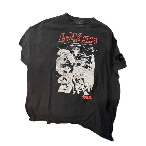 InuYasha Anime Black T-Shirt Mens XXL - Picture 1 of 3